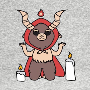 Cute Little Satan Goat With Candles T-Shirt